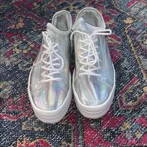 Holographic Platform Sneakers